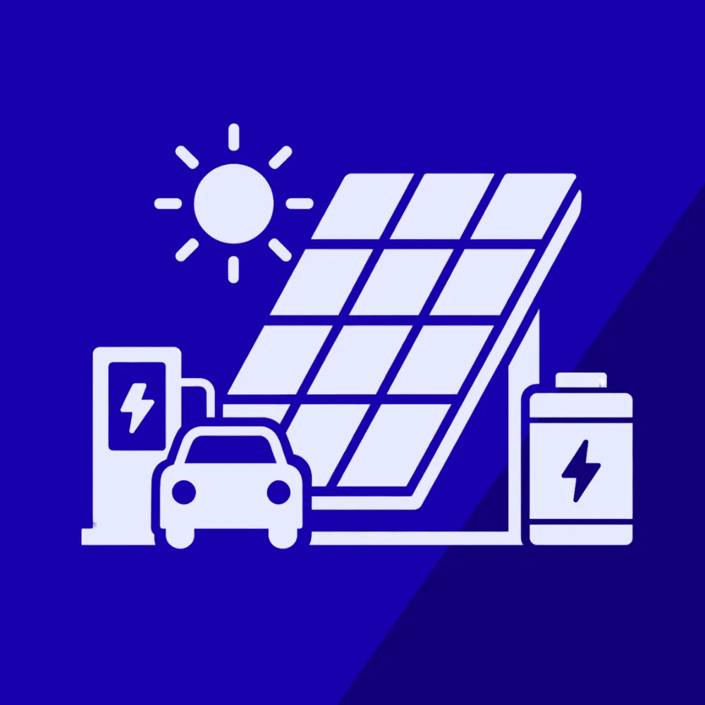 Panneaux solaires <10kVA + Point de charge + Batterie